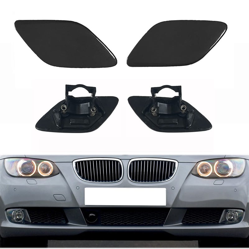 Pikki Headlight Washer Covers Cap Nozzle Cover Cap Front Tow Cover for 3-Series E92 Coupe E93 (Left & Right) - Image 1